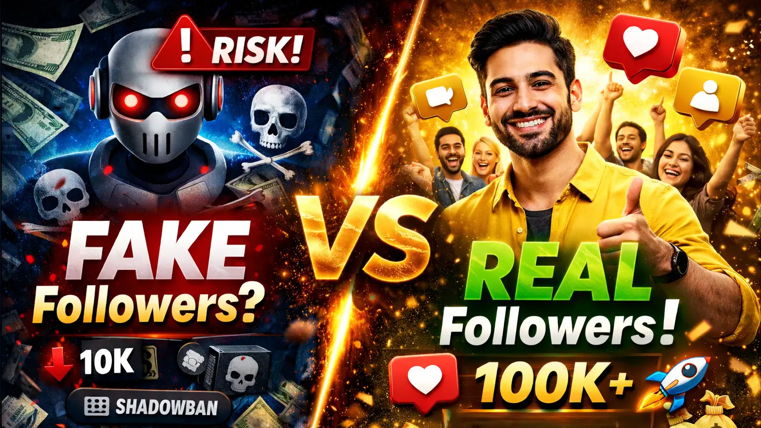 fake followers kaise badhaye